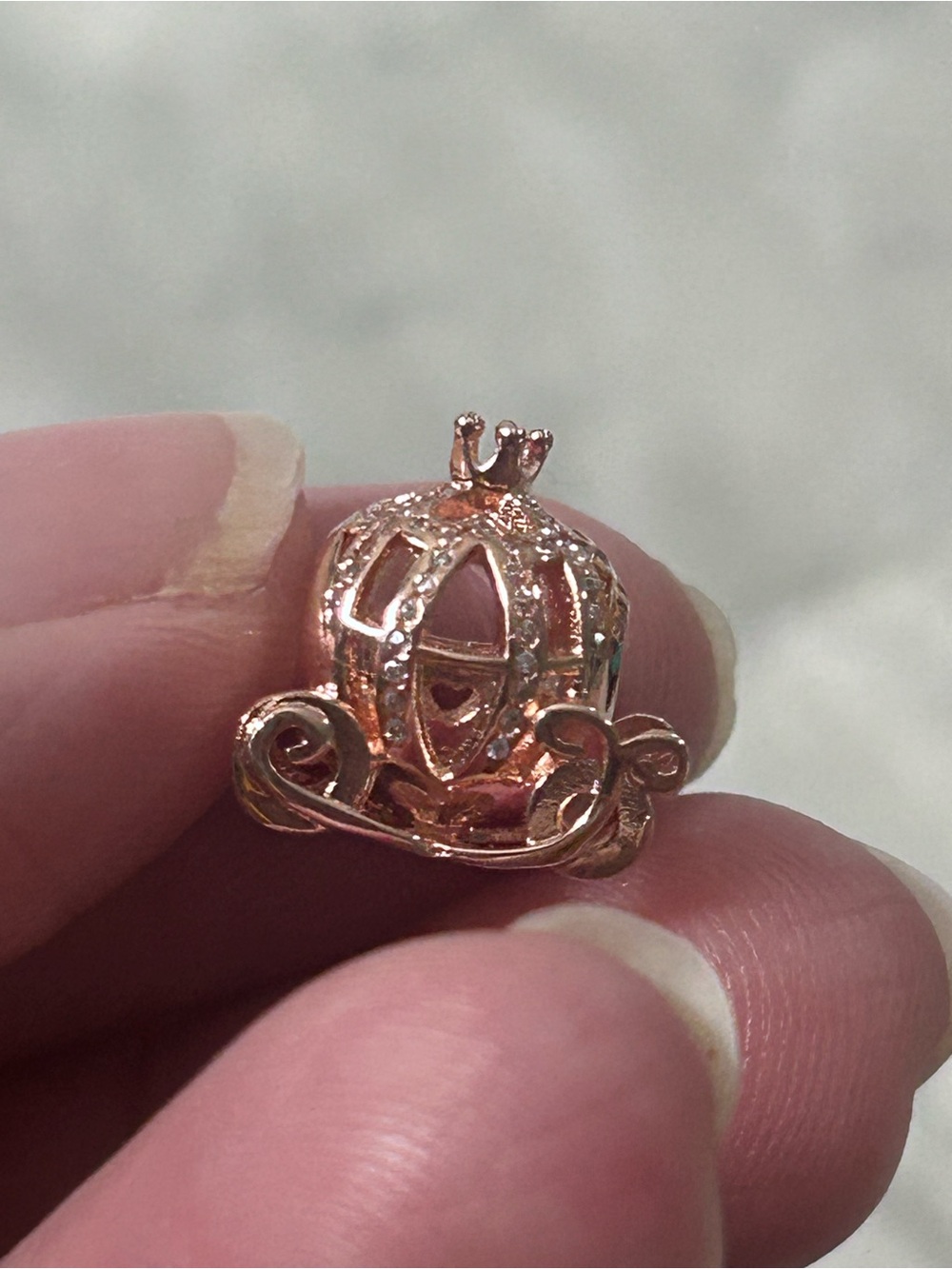 Pandora Rose Gold Carriage Charm Brooch